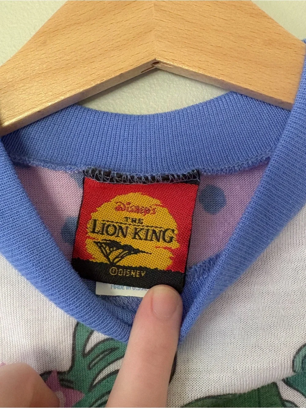 VTG Disney Simba Kids Pink and Orange Sleep Shirt - Picture 3 of 5